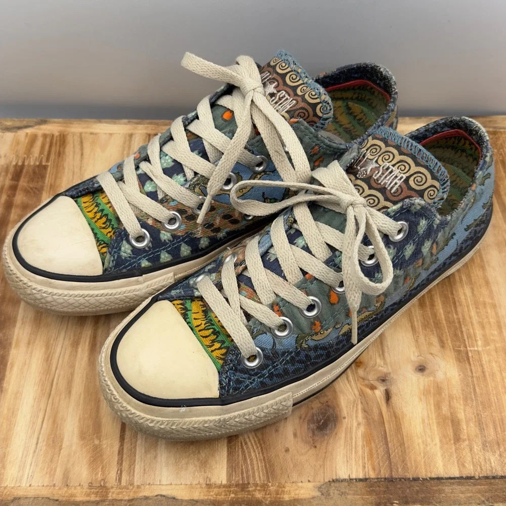 Converse All Star Dinosaur Multi Color Low Top 2008 Womens 6.5 Rare Sneakers